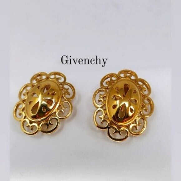 Givenchy Gold Clip on Earrings - Picture 1 of 5